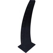 Özer Kutu Dik 7 Li Yüzüklük Standı Süet Tekli Siyah (24 Cm)