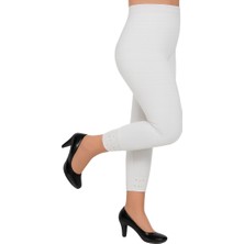 Can Yıldız Likralı Viskon Bilek Bölgesi Taşlı Kadın Tayt