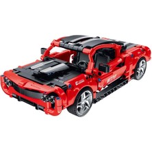 PopŞeker Im. Master Kırmızı Çek Bırak Süper Araba – 457 Parça Teknik Yapı Seti ve Yarış Arabası