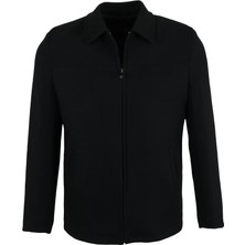 Modarar Erkek Siyah Renk Kaşe Mont Normal Kesim RAR01359