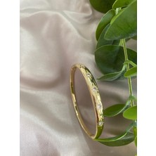 Stainles Steel Zirkon Taşlı Kelepçe