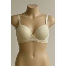 Avoria Ekru Dantelli Destekli Sütyen