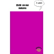 Glanart 35X50 cm Mor Renk Mukavva Kartonu 5 Adet