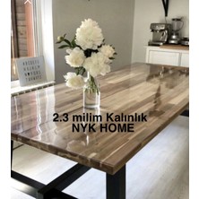 NYK Home Şeffaf Kalın Masa Örtüsü 2,3 Milim NET Kalınlık KESİNLİKLE DAHA İNCE DEĞİL tüm ölçüler mevcuttur