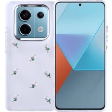 Kılıftech Xiaomi Redmi Note 14 Pro 4g Kılıf Airbag Tasarımlı Simli Şeffaf Zore Kutup Kapak