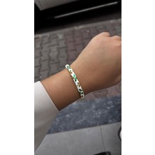 Glossy Jewelery Renkli Mineli Taş Desenli Motifli Çelik Bileklik