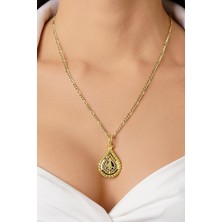 Fiyonk Kuyumculuk 14 Ayar Altın Figaro Zincirli Tuğra Uçlu Kolye