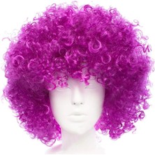 Timion Koyu Mor Renk Violet Afro Bonus Saç Peruk (5148)