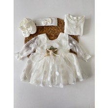 Pileki Baby Kız Bebek 4 Parça Mevlütlük Özel Gün Elbise Mevlüt Elbisesi