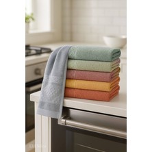 Elif Mira 6'lı Mutfak Havlusu Seti 30X50 cm %100 Pamuklu Fatma