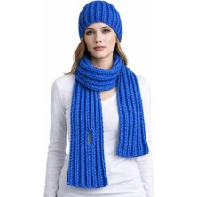 Uretti - Emine 9106 6410 El Örgüsü Bere ve Kaşkol Takımı