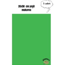 Glanart 35X50 cm Yeşil Renk Mukavva Kartonu 5 Adet