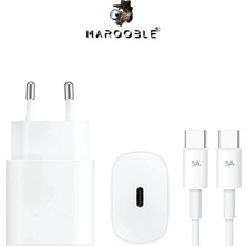 MAROOBLE Ekonomik Şarj Aleti Seti 45W Usb-C Hızlı Şarj Adaptörü ve Kablosu – Tüm Telefon Serileri ile Uyumlu