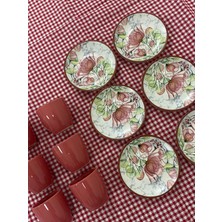 Keramika 12 Parça 6 Kişilik Kahve Seti - Premium Porselen Fincan Takımı