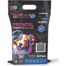 M-Pets Essentıal Carbonlu Yapışkanlı Çiş Pedi 60X60CM 50Lİ