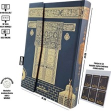 Medrese Kitabevi Orta Boy Kuranı Kerim Cilt Bezli Makrepli Kabe Desenli