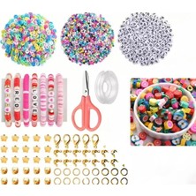 Yiğit Aksesuar Mega Hobi Harf Kum Fimo Boncuk Takı Kolye Bileklik Halhal Yapım Seti