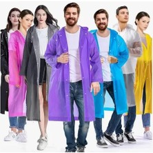 Timion Kadın Erkek Yağmurluk Kapüşonlu Çıtçıtlı Eva Raincoat (5148)