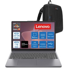 Lenovo Ideapad Slim 3 Ryzen 5 7535HS 40GB 512GB+512GB SSD Radeon 660M Graphics 15.3" Wuxga IPS Windows 11 Home Taşınabilir Bilgisayar 83K7009FTRH36 + Zettaçanta