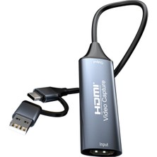 Alfatech HDMI Video Capture Kartı – USB / Type-C Girişli, HDMI → USB Canlı Yayın ve Kayıt Dönüştürücü