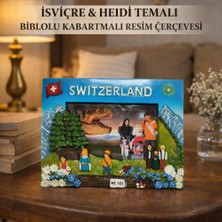 Isviçre & Heıdı Temalı Biblolu Kabartmalı Resim Çerçevesi