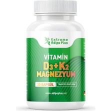 Extreme Adipo Plus Vitamin D3 + K2 + Magnezyum 30 Kapsül - Kemik ve Bağışıklık Destekleyici Takviye