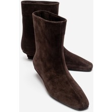 Luvi Nacho Kahverengi Süet Hakiki Deri Kadın Bot