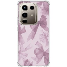 TechTree Infinix Note 50 Pro Uyumlu Menekşe Tonlu Fiyonk Baskılı Silikon Kılıf