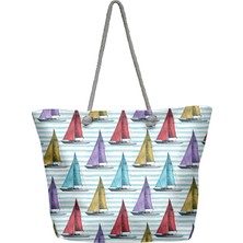 C&city Y1670-19 Kadın Plaj Çantası Çok Renkli