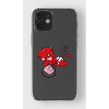 Manitoba Iphone 12 Mini Uyumlu Baskılı Yumuşak Silikon Şeffaf Telefon Kılıfı