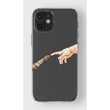 Manitoba Iphone 12 Mini Uyumlu Baskılı Yumuşak Silikon Şeffaf Telefon Kılıfı