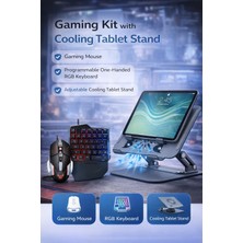Jolita Samsung A9 X110 8.7 Uyumlu 3'ü 1 Arada Gaming Set Klavye Mouse Soğutucu Stand