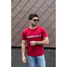 Etiler Collection Erkek Kısa Kollu Nasa Baskı Basic Erkek T-Shirt