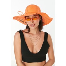 C&city Hasır Plaj Şapkası Y87300-29 Somon