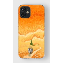 Manitoba Iphone 12 Mini Uyumlu Baskılı Yumuşak Silikon Şeffaf Telefon Kılıfı