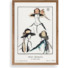 Durukar Paris Şapkaları Ahşap Çerçeveli Tablo 30 x 42