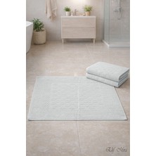 Elif Mira 3’lü Banyo Ayak Havlusu Seti %100 Pamuk Damatouch