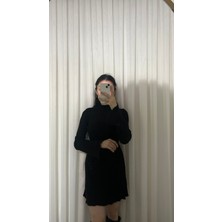 Golda Dress Kadın Siyah Triko Elbise