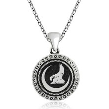 Özcömert Silver ​​gümüş Hilal Bozkurt Kolye