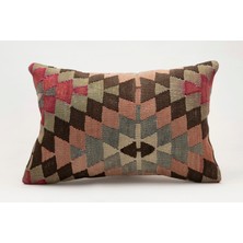 Kilim Wholesale El Yapımı Kilimden Yapılmış Vintage Kırlent Kılıfı, YÜN,40X60CM