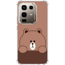 TechTree Infinix Note 50 Pro Uyumlu Kahverengi Ayı Tasarımlı Baskılı Silikon Kılıf