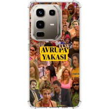 TechTree Infinix Note 50 Pro Uyumlu Avrupa Yakası Baskılı Silikon Kılıf