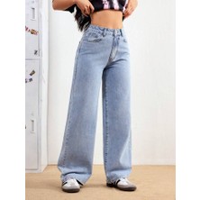 Linarose Kadın Palazzo Esnek Bol Paça Kot Pantolon