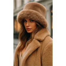 Anbly Collection Peluş Tüylü Tam Kalpak Moğol Kadın Şapka