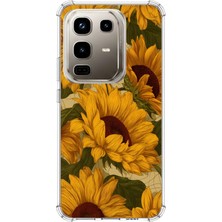 TechTree Infinix Note 50 Pro Uyumlu Altın Sarısı Ayçiçeği Bahçesi Baskılı Silikon Kılıf