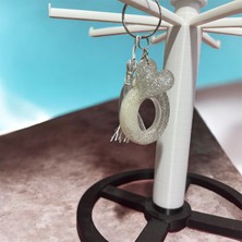 Epoksi O Harfi Anahtarlık