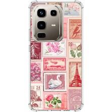 TechTree Infinix Note 50 Pro Uyumlu Pembe Posta Pulları Baskılı Silikon Kılıf