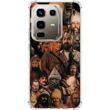 TechTree Infinix Note 50 Pro Uyumlu Türk Büyükleri Kolaj Baskılı Silikon Kılıf