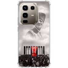 TechTree Infinix Note 50 Pro Uyumlu Bulutların Üzerindeki Lider Kalpaklı Atatürk Baskılı Silikon Kılıf