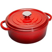 Sürel 12 cm Yuvarlak Güveç Tencere Degrade Kırmızı